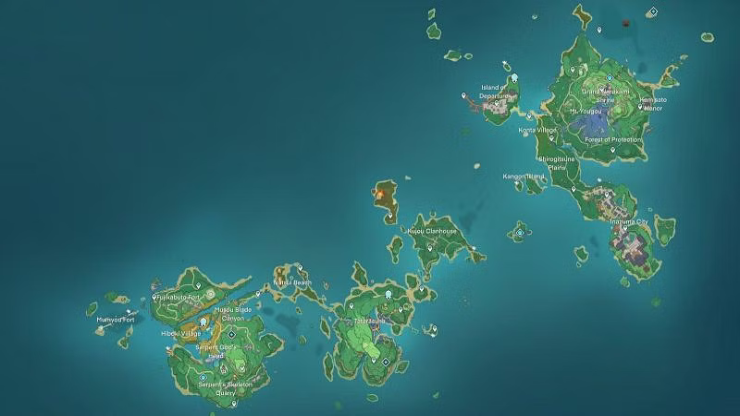 Map of Inazuma